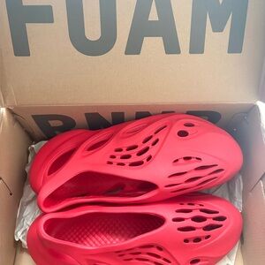 adidas Yeezy Red Vermillion Foam Runners